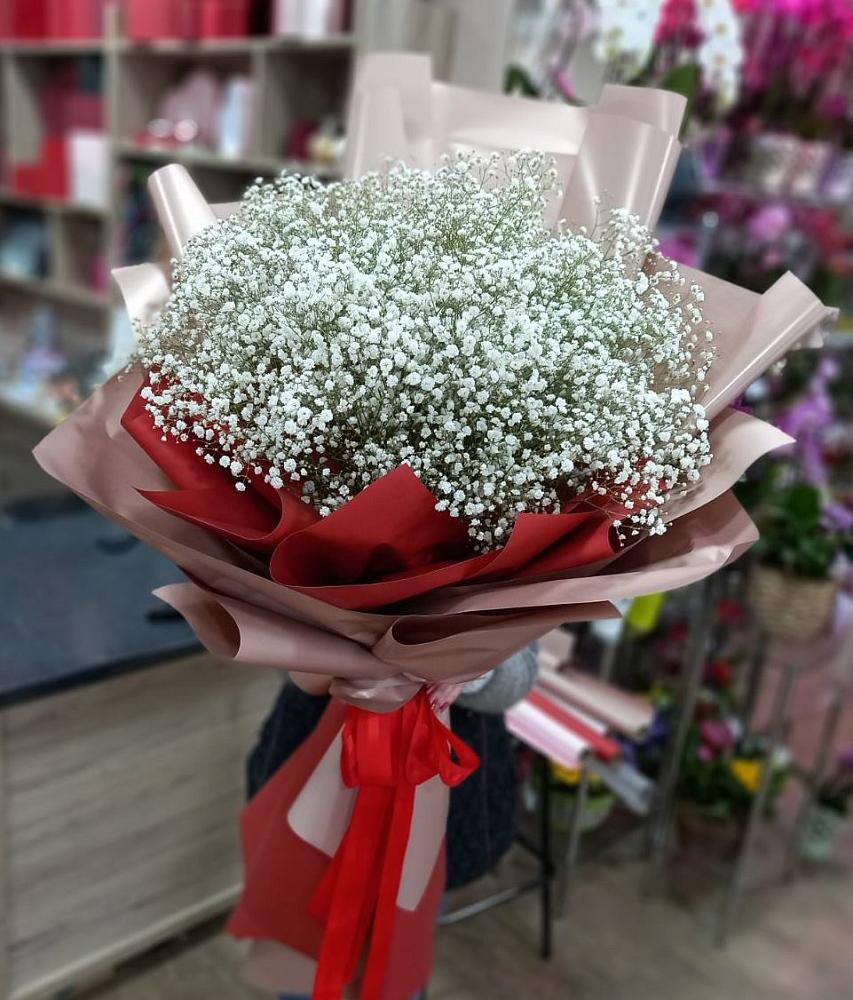Букет Белые хлопья в Зуевке Курской области Букет цветов из: Гипсофила в Зуевке Курской области