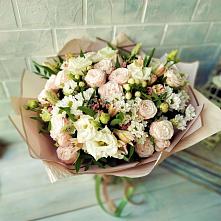 Букет цветов из:  Альстромерии, Розы и Хризантемы #REPLACE_PRED# Зуевке Курской области