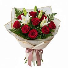 Букет цветов из:  Лилии и Розы #REPLACE_PRED# Зуевке Курской области