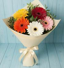 Букет цветов из:  Герберы #REPLACE_PRED# Зуевке Курской области