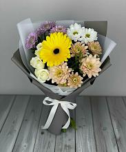 Букет цветов из:  Розы, Герберы и Хризантемы #REPLACE_PRED# Зуевке Курской области