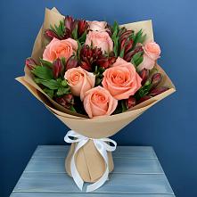 Букет цветов из:  Розы и Альстромерии в Зуевке Курской области
