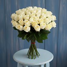 Букет 51 Белая роза Эдлесс Лав в Зуевке Курской области
