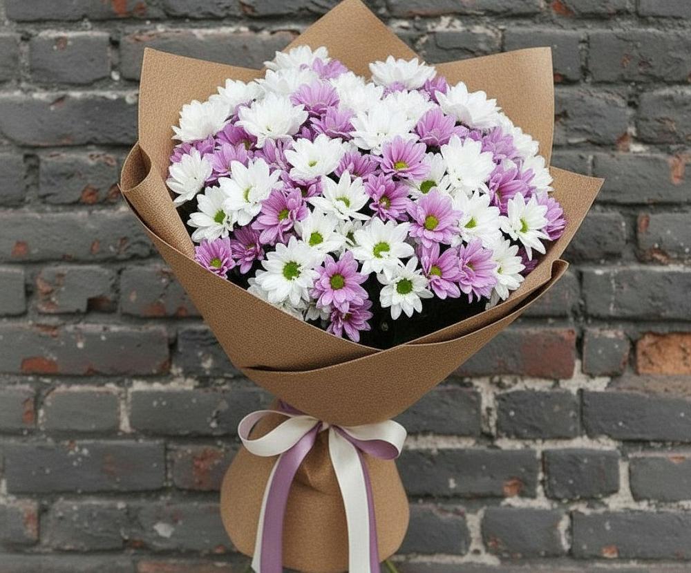 Букет цветов из: Хризантемы в Зуевке Курской области
