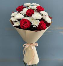 Букет цветов из:  Розы и Хризантемы в Зуевке Курской области