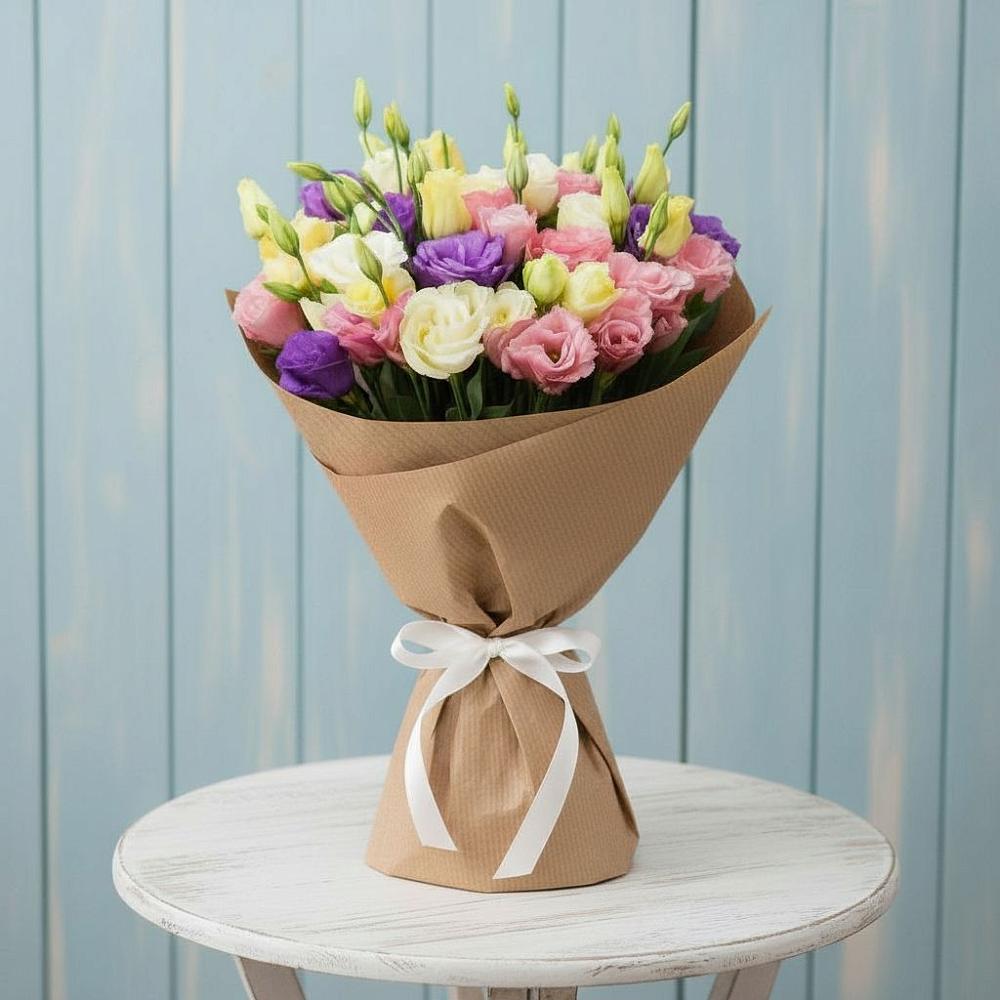 Букет цветов из: Лизиантусы в Зуевке Курской области