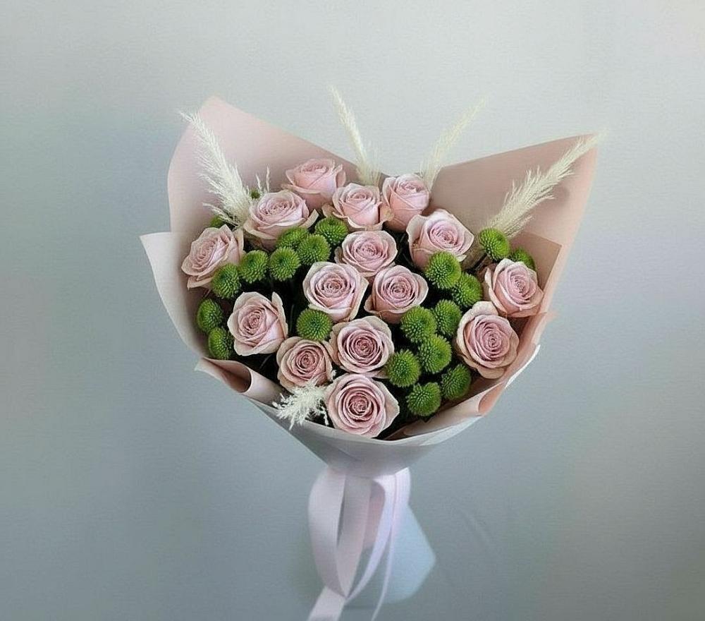 Букет цветов из: Розы и Хризантемы в Зуевке Курской области