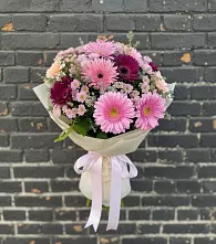 Букет цветов из:  Герберы и Хризантемы в Зуевке Курской области