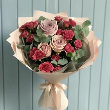 Букет цветов из:  Гвоздики и Розы в Зуевке Курской области