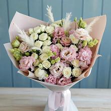 Букет цветов из:  Альстромерии и Розы в Зуевке Курской области