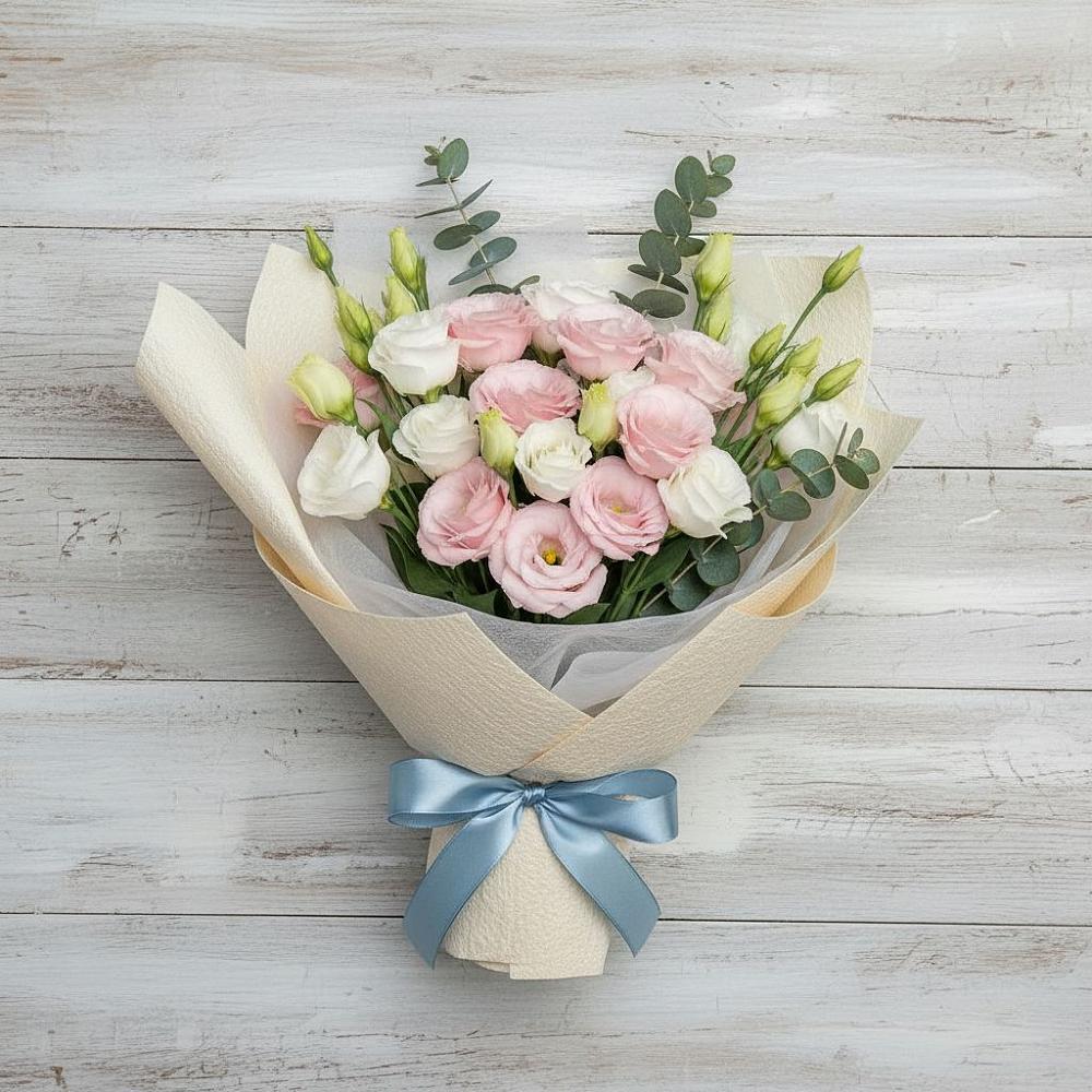 Букет цветов из: Лизиантусы в Зуевке Курской области